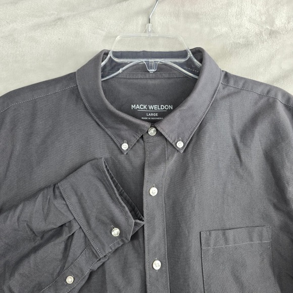 Mack Weldon Other - Mack Weldon Men's Oxford‎ Button-Down Dress Shirt Long Sleeve Gray Large